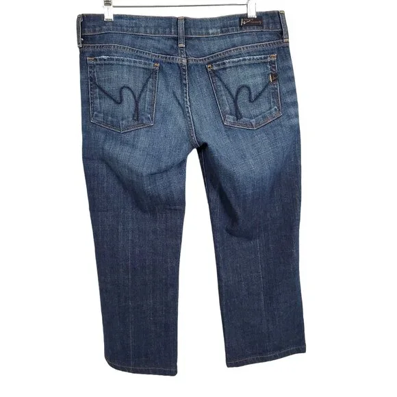 Citizens Of Humanity Womens Sz 29 Jeans Kelly #003 Low Waist Denim Cropped Blue - Picture 2 of 11